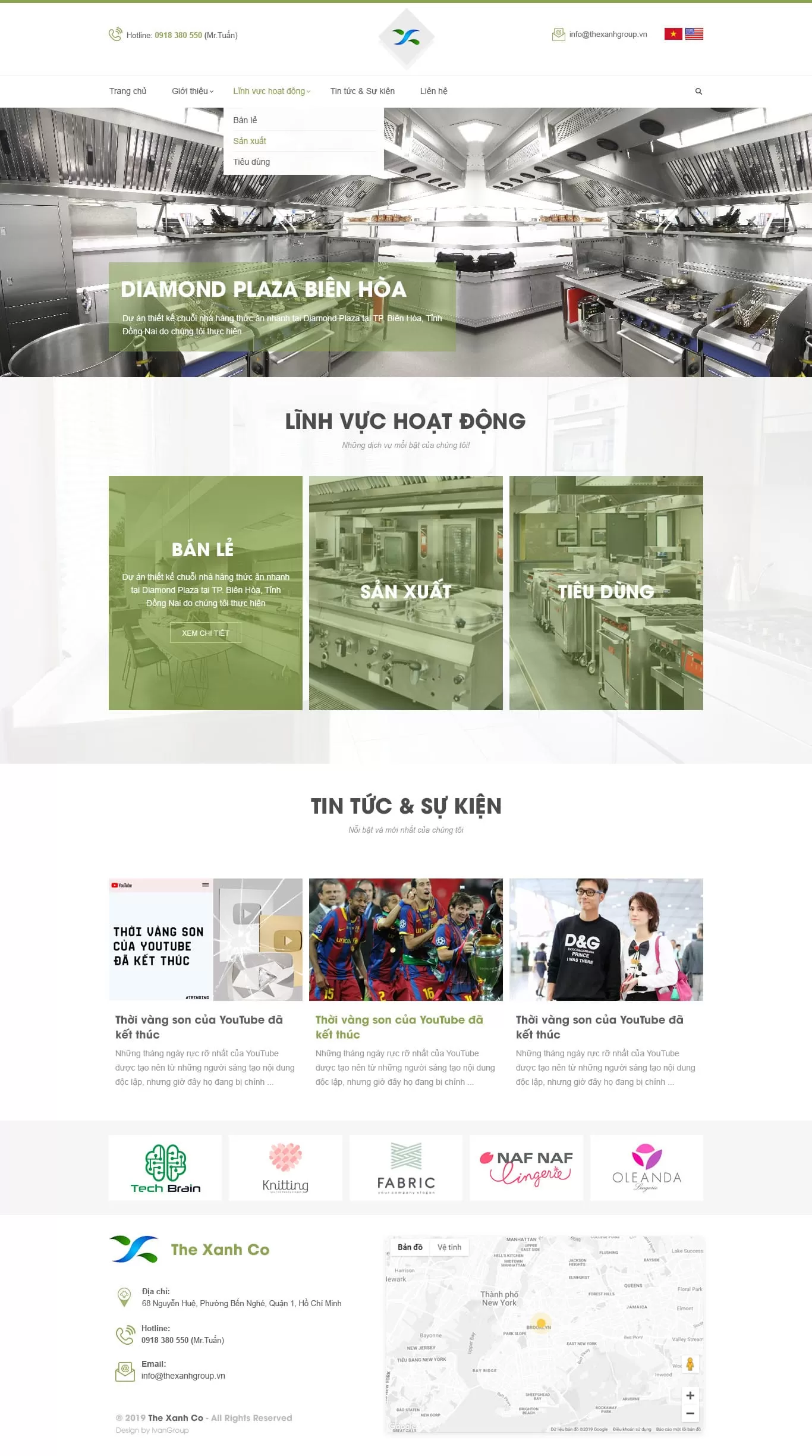 Dự án thiết kế website Công ty The Xanh Group
