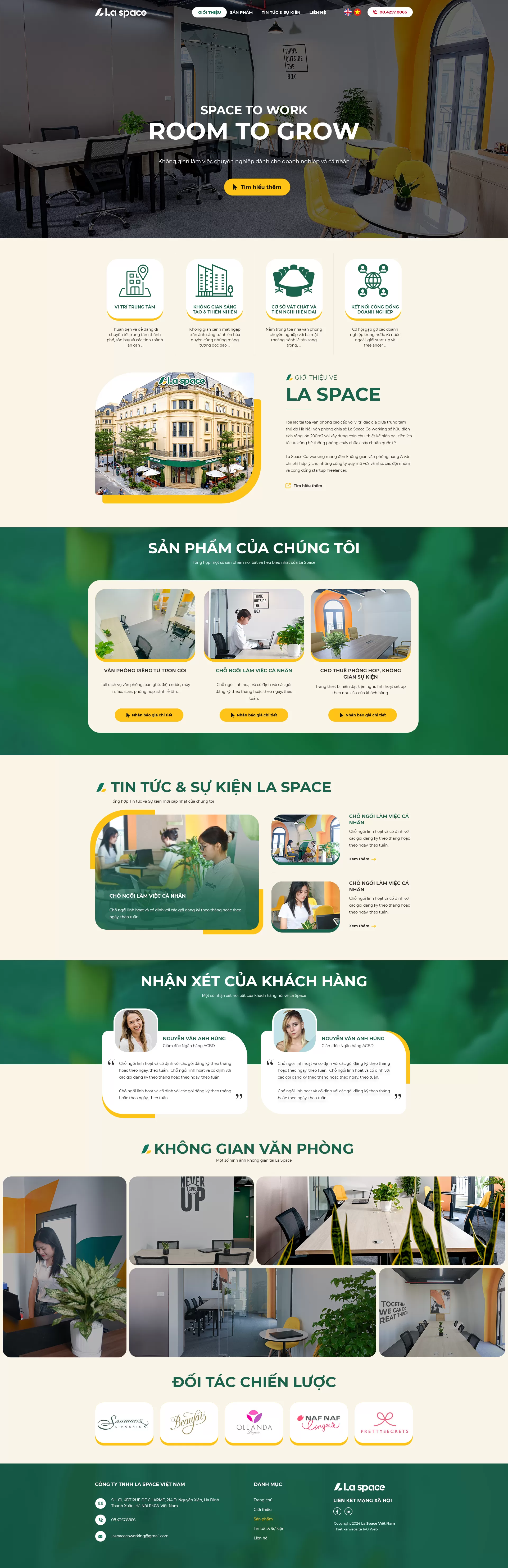 Dự án thiết kế website Công ty TNHH La Space Việt Nam