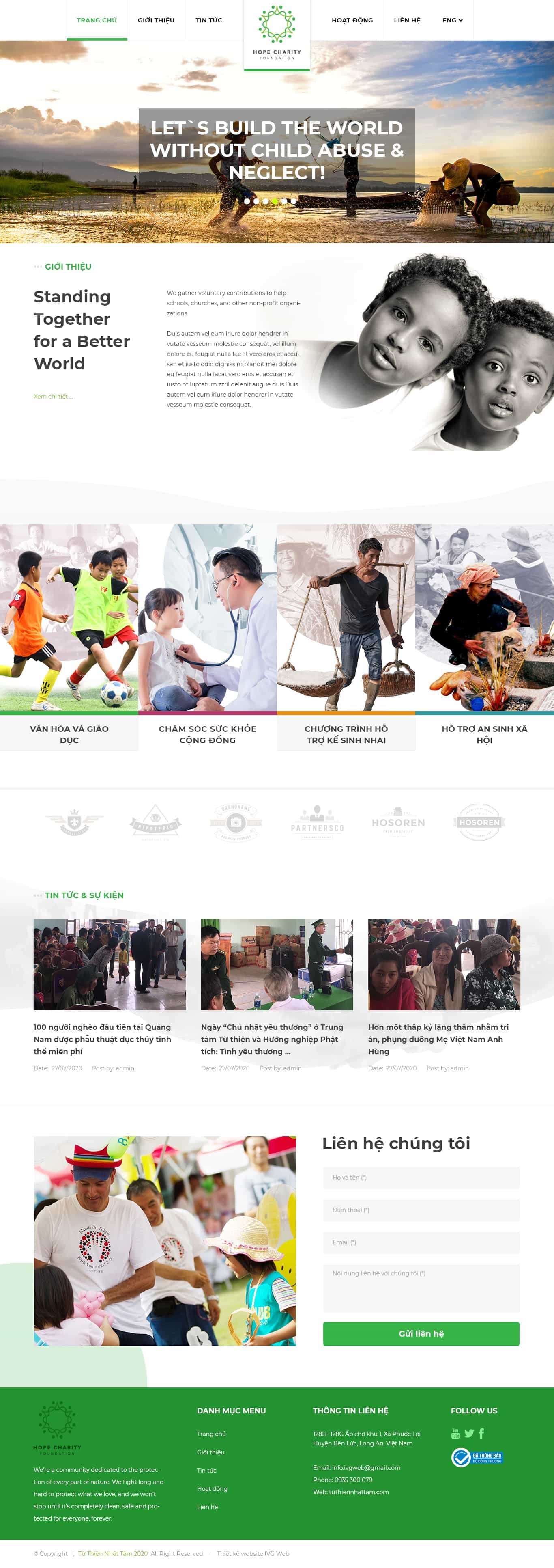 Dự án thiết kế website Công ty TNHH Từ Thiện Nhất Tâm