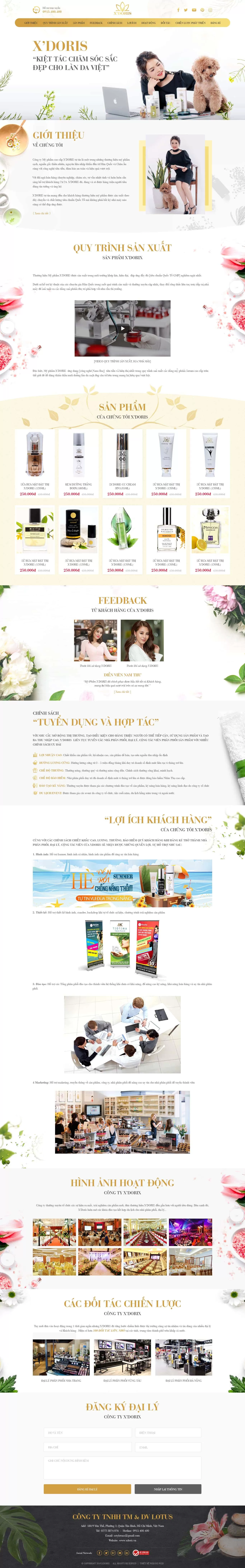 Dự án thiết kế website landing page bán hàng XDoris