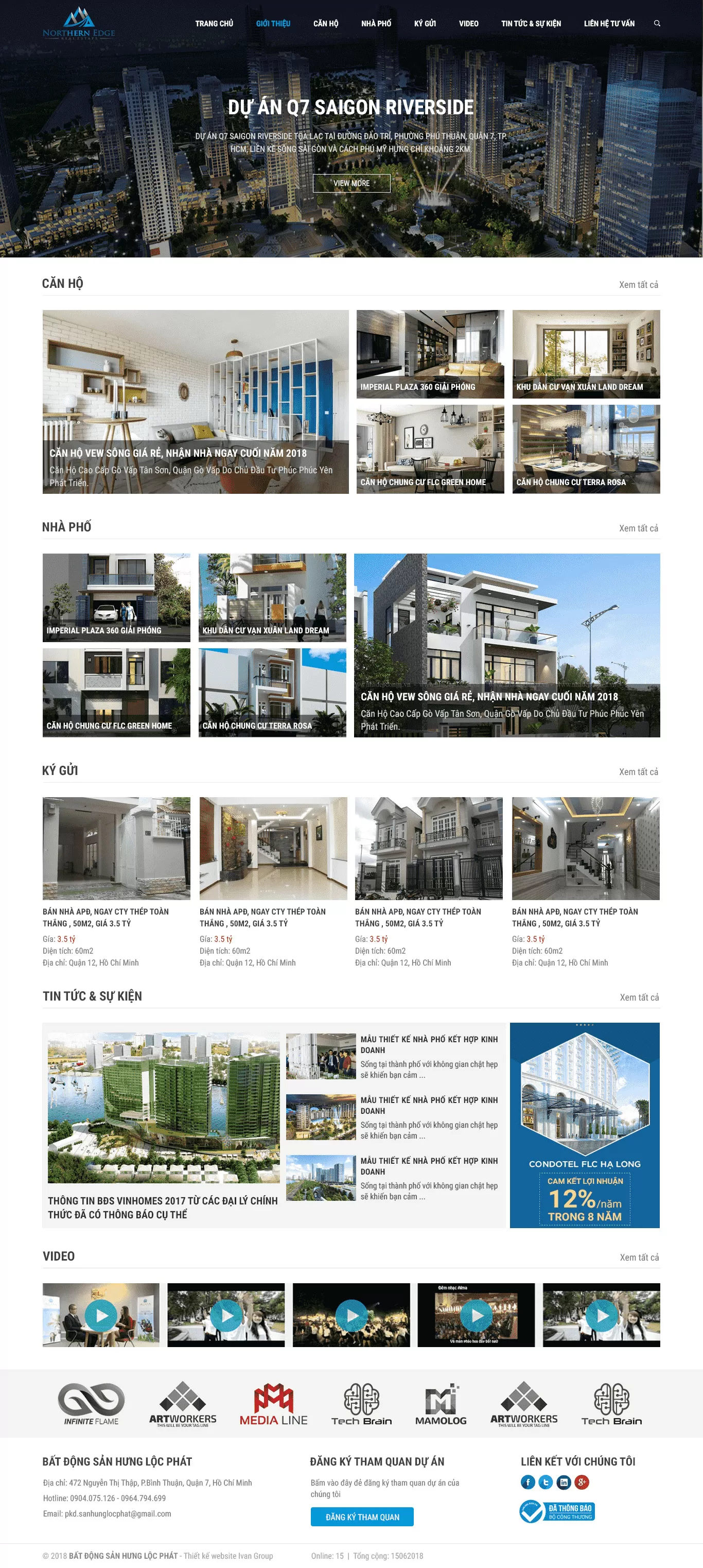 Dự án thiết kế website Sàn bất động sản Hưng Lộc Phát