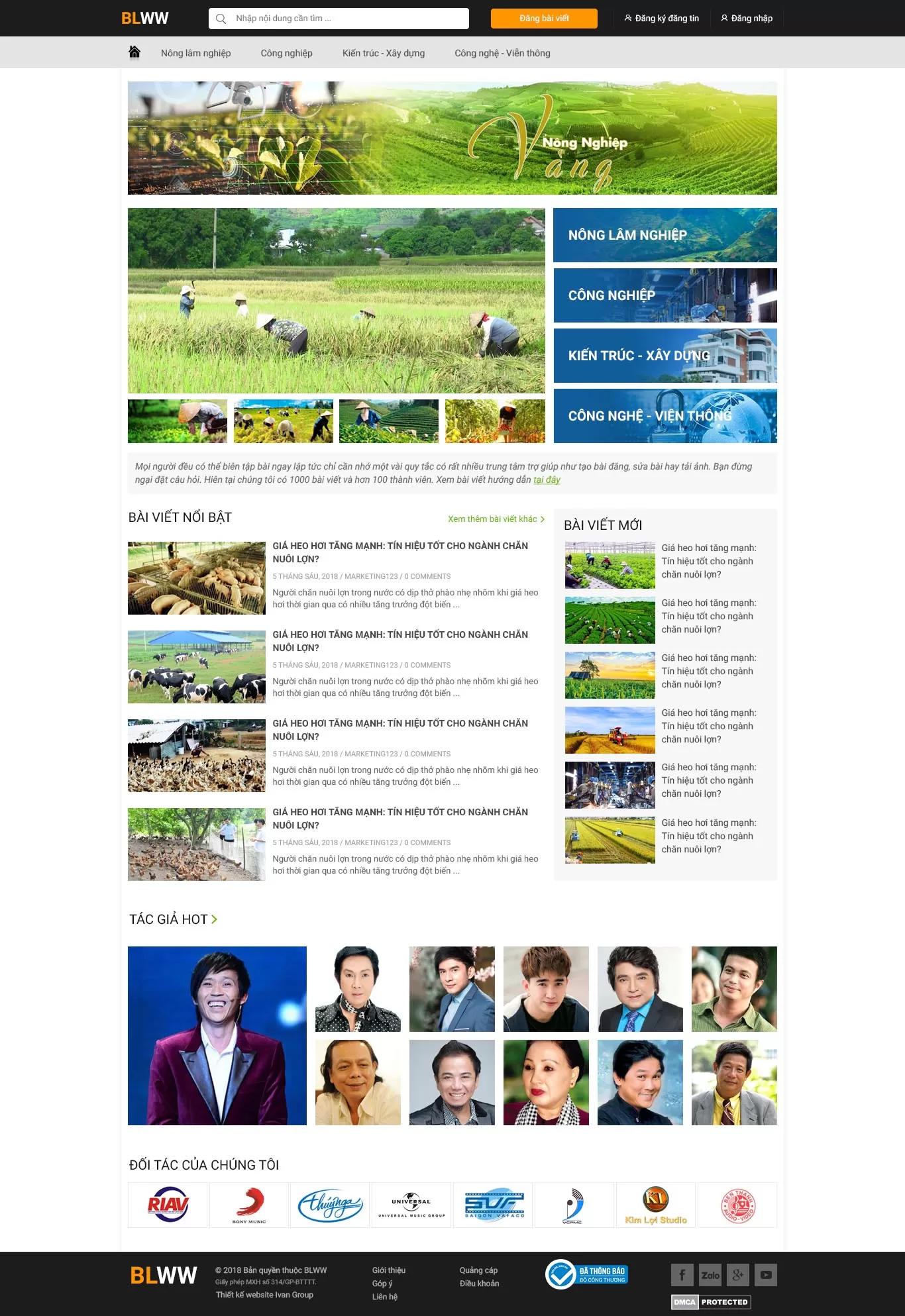 Dự án thiết kế website tin tức BLWW