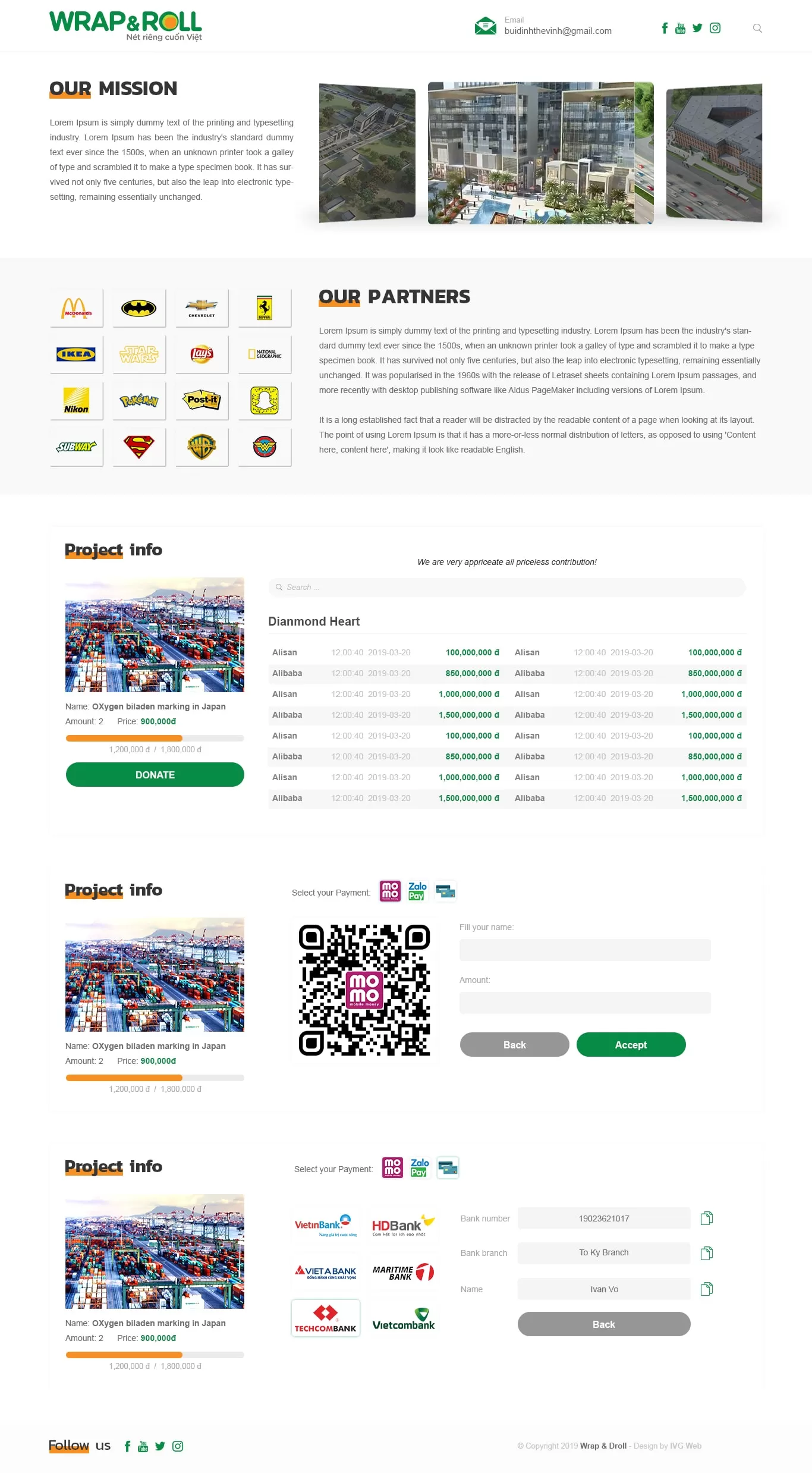 Dự án thiết kế website từ thiện Red Work